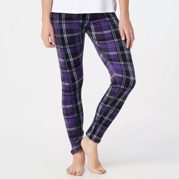 Cuddl Duds Double Plush Velour Leggings 